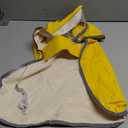 Lukovee Dog Raincoat, Adjustable Dog Rain Jacket with Clear Hooded Double Layer for Large Medium Small Dogs Puppies, Waterproof Rain Coat Poncho with Reflective Storage Pocket & Rim (Yellow, Large)