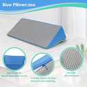 Sleeping Wedge Pillow For Adults Seniors Post Surgery Wedge Pillow Set Bed Sore Prevention Patient Turning Foam Wedge For Bed Positioning Medical Triangle Pillow For Back Support (1 Pillow + 2 Cover)