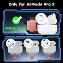 for AirPods Pro 2 Case Cover [Safety Lock] [Magnetic One-Click Open] [Military Shockproof Armor] Double Rugged Outdoor Wireless Charging Case for AirPods Pro 2nd Generation with Keychain, Pink