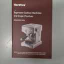 Neretva Espresso Machine, 15 Bar Espresso Coffee Machine with Visible Pressure Guage Professional Espresso Maker with Milk Frother & Stainless Steel for Home Barista Latte and Cappuccino Maker - White