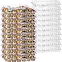 20 Sets Cupcake Containers 24 Count Cupcake Holders Stackable Boxes Clear Disposable with Detachable Tall Dome Lid for Wedding Birthday Kitchen Baking Supplies