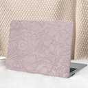 Seorsok Compatible with MacBook Air 13 Inch Case 2022 2021 2020-2018 Release A1932 A2179 M1 A2337,Elegant Leaves Flowers Leather Plastic Hard Shell Case with Keyboard Cover,Purple Blooming Floral