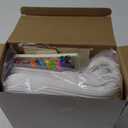 Panitay 100 Pcs DIY Baby Bibs Decorating Kit 50 White Bibs 25 Stencils 24 Fabric Markers 1 Baby Shower Game Sign