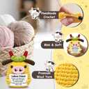 6 x Best Friend Birthday Gifts for Women - Gifts for a Friend Moving Away Gift for Women Graduation, Work, Retirement, Leaving Present for Men, Positive Cow Crochet Emotional Support