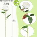 Hananona Artificial Roses in Bulk, Fake Silk White Roses Realistic Roses for Wedding Centerpieces Flower Arrangement Home Decor (100, White)