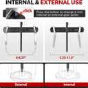 BILITOOLS 10" 2 Jaw Gear Puller, Bearing & Pulley Removal Tool, Internal External Reversible for Flywheel, Gears & Pulleys