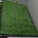 Dog Grass Pad with Tray, 4529 Large Dog Litter Boxes with Artificial Grass, Reusable Washable Pee Pads for Dogs, Indoor Outdoor Pet Toilet Puppy Training Potty for Balcony (45"x29"3 Layer Potty System))