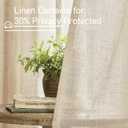 LAMIT Natural Linen Blended Curtains 63 Inch for Bedroom, Light Filtering Semi Sheer Burlap Curtains Farmhouse Boho Back Tab and Rod Pocket Drapes for Dining Room, 2 Panels (52 x 63 Inch, Linen)