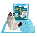 Ownpets Cat Litter Mat 17.7’’ x 13’’, Refills for Cat Litter Box, Cat Liner Pads for Litter System, Leak-Proof 6-Layer with Quick-Dry ...