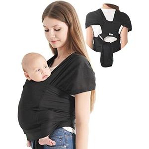 Momcozy Baby warps Carrier,Air-Mesh Fabric,Cooling for Summer Baby Sling Carrier,Breathable Adjustable Strap Baby Hold Carrier for Newborn Up to 40 lbs (Air-Mesh Black)