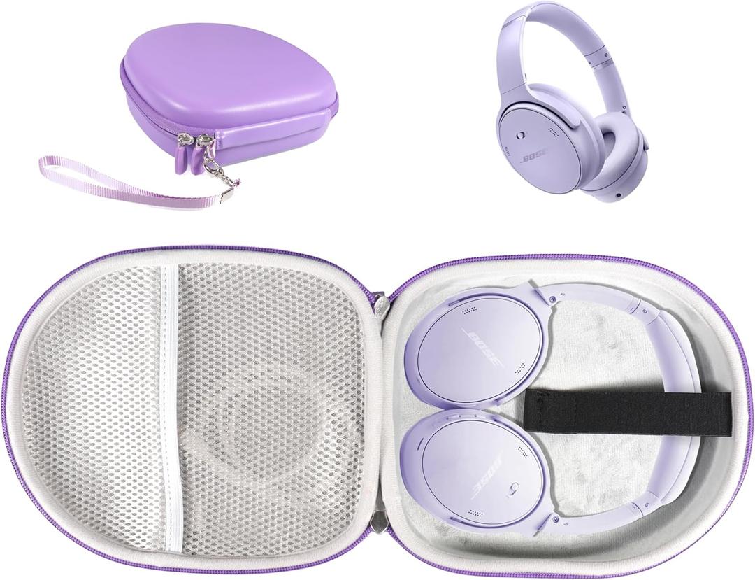 CaseSack Case for Bose QuietComfort Bluetooth Headphones with Microphone, QuietComfort 45, 35, 35 II, Replacement case only (Purple)