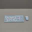 Bluetooth Keyboard and Mouse Wireless, MultiDevice Rechargeable Keyboard and Mouse Combo with Phone Holder (Bluetooth 5.0+3.0+2.4GHz) Quiet Ergonomic Compatible with Mac/Windows/iOS/Android (Blue)