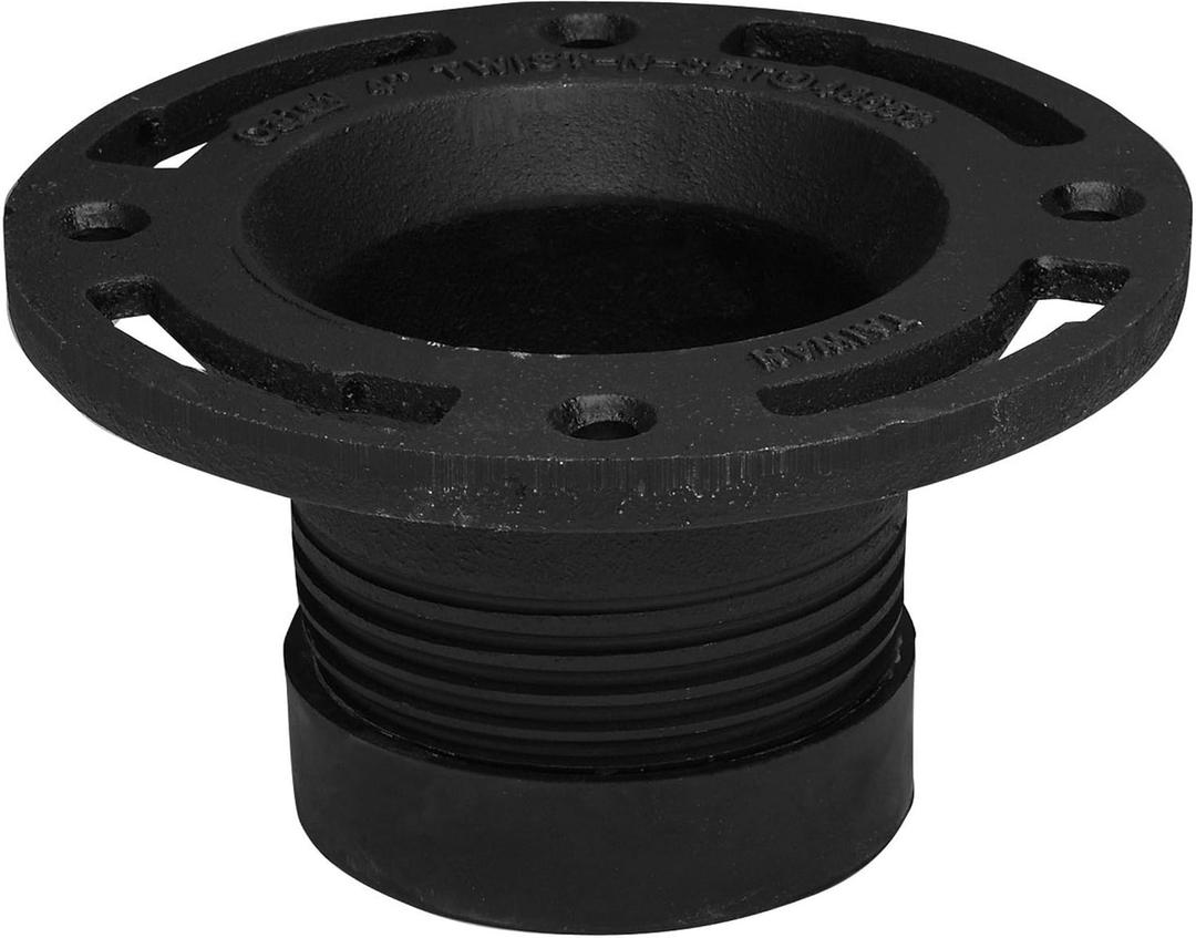 Oatey 4 in. Cast Iron Twist-N-Set closet flange
