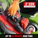 EWORK 40V 14" Cordless Lawn Mower with 2 x 4.0Ah Batteries & Fast Charger