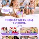 YLL Upgraded Mini Karaoke Machine with 4 Wireless Microphones Toy for Kids, Birthday Gifts for Girls Boys, Portable MP3 Player for Ages 3, 4, 5, 6, 7, 8, 9, 10, 11, 12+ Year Old Party (Purple)