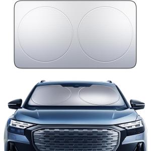 Lamicall Car Windshield Sun Shade  4-Layer Reflective 240T Sun & UV Reflective Windshield Cover Sun Shade | Easy Install, Foldable | 64"x34" Windshield Cover for Medium Sedan, SUV