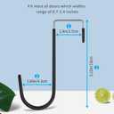 FYY Over the Door Hooks, 8 Pack Door Hangers Hooks with Rubber Prevent Scratches Heavy Duty Organizer Hooks for Living Room, Bathroom, Bedroom, Kitchen Hanging Clothes, Towels, Hats, Coats, Bags Black