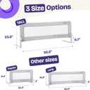ComfyBumpy 1-Pack Bed Rail for Toddlers 55.5" L x 23.5" H | Extra Tall Toddler Bed Rails for Twin, Full, Queen & King Mattress Size | Swing Down Rail Guard | Mattress Side Rail for Kids | Gray