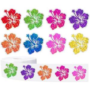 FYSUIMU Hibiscus Laser Stickers 1.5 Inch Holographic Summer Tropical Floral Adhesive Paper Decals for Hawaiian Luau Party DIY Crafts Envelope Scrapbook Supplies, 500Pcs,Set of 3 FYSUIMU Hibiscus Laser Stickers 1.5 Inch Holographic Summer Tropical Floral Adhesive Paper Decals for Hawaiian Luau Party DIY Crafts Envelope Scrapbook Supplies, 500Pcs,Set of 3