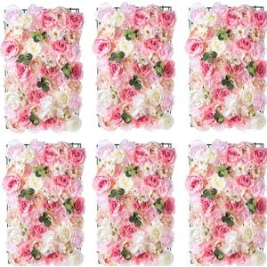 Flower Centerpieces for Tables - 10 Pack Wedding Arch Artificial Flowers 
Pink Faux Rose
 Arrangements Center Piece for Reception, Living Room, Kitchen, Dining Table Runner Decorations