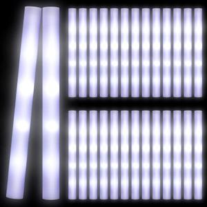 Yinder 80 Pcs LED Glow Sticks, 18.9 Inches Light up Batons with 3 Modes Flashing Light up Stick for Adult Concert Stage Wedding Raves Carnival Halloween Birthday Party (White)