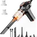 Portable Car Vacuum Cordless Mini Handheld Vacuums Cleaner High Power with LCD Display and Multi-Nozzles, Hand held Cleaners for Car, Home, Office, Sofa, Pet Hair,Keyboard (Black)