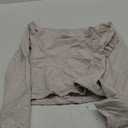 SUUKSESS Women Backless Going Out Tops Double Lined Open Back Basic Long Sleeve (Medium, Soft Sand)