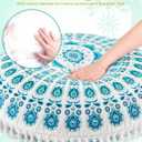 Hihealer Meditation Cushion, Large Velvet Floor Pillow for Yoga, Meditation, Green 