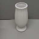 Cemetery Vase for Grave Decorations with Metal Spike Headstones Flower Holder (White)