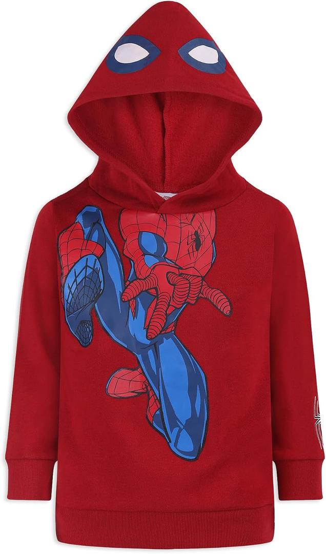 Marvel Spider-Man Boys Pullover Hoodie for Toddler 3T Dark Red (Red)