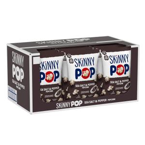 SkinnyPop Popcorn, Sea Salt & Pepper, Whole Grain, Dairy-Free Snack, 4.4oz Bags (12ct), BBD 09 26 2026 