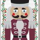 KH Sports Fan Mississippi State Bulldogs Nutcracker Porch Leaner, 11x46 Inches, Bulldogs Outdoor Christmas Sign; Display Some Holiday Cheer with This Mississippi State Bulldogs Nutcracker Sign