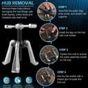Sunluway Universal 7394 Hub Puller Brake Drum Puller Heavy-Duty Wheel Hub Removal Tool
