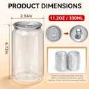 100-Pack Plastic Juice Bottles with Caps Empty Soda Cans with Aluminum Lids for Smothies, Boba, beer Only Compatible with Can Sealers (11.2oz/330ml)