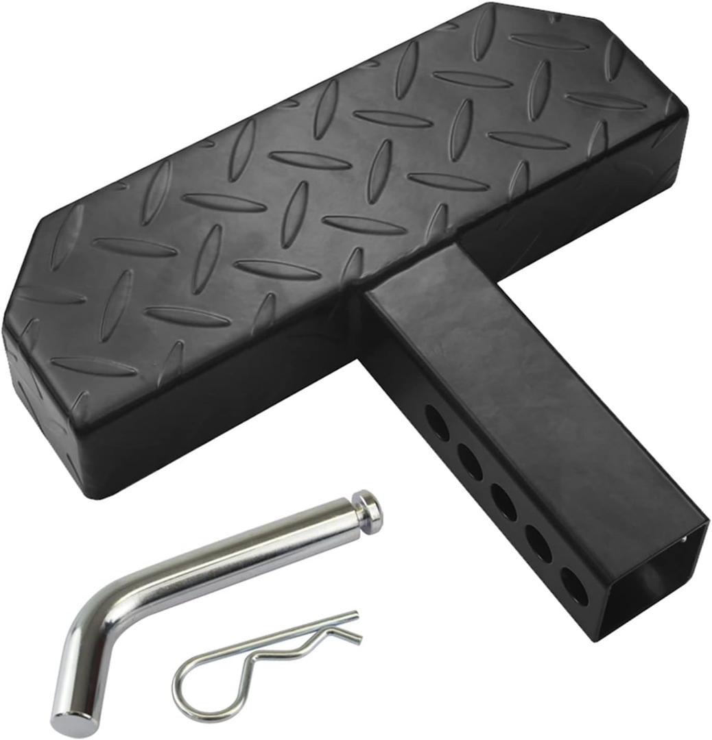 KAYCENTOP Universal Hitch Step 2 Inch Receiver, Anti Slip Tow Bumper Step Guard, Black Tow HitchSteps for Pickup Truck Car SUV with Pin, Weight Capacity 600 LBS