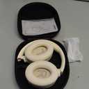 LORELEI QC60 Hybrid Active Noise Cancenlling Headphones,Wireless Over Ear Bluetooth Headsets with mic,100H Playtime 3 EQ Mode Deep Bass, Memory Earmuffs,for Travel Home Office(Beige White)