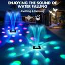 Solar Pool Fountain with Light Show,2026 Upgraded Large Solar Pool Water Fountain,Floating Pool Fountains for Above Ground Pool,Solar Floating Fountains Pump for Pool Pond-1PK(Dark Blue)