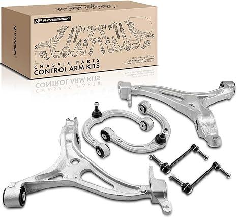 A premium Set of 6 Front Upper Lower control Arms, sway bar links, for Mercedes Benz Ml 2006-2011