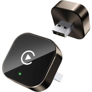2026 Upgraded Wireless CarPlay Adapter - Fast Auto-Connect, Stable Connection, Mini Size Plug & Play Adapter for iPhone & Android Auto Compatible Cars