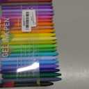 Four Candies Quick Dry Ink Colored Pens Set, 24 Colors Retractable Gel Pen, 0.7mm Fine Point Colorful Pens for Note Taking & Drawing, Colored Gel Pens with Comfort Grip for Office, School & Home