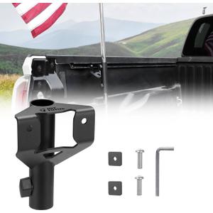 JOYTUTUS Truck Bed Flag Pole Mount Compatible with Tacoma & Tundra Bed Rail Flag Pole Holder, Fits Up to 1.18 Inch Diameter Flagpole, Tacoma & Tundra Accessories