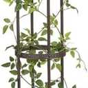 Evergreen 7 Feet Garden Metal Garden Obelisk Trellis for Climbing Plants Outdoor | Indoor Plant Trellis for Potted Plants | Floral Pattern Arch Trellis | Antique Copper