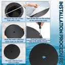 20.5 Inch Sump Pump Cover Plastic Submersible Sump Basic Cover Black Septic Tank Lid for Water Pump Basin Bucket Outdoor Well(Hole)