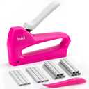 Light Duty Staple Gun for Wood - Pink 4-in-1 Upholstery Staple Gun with 1600pcs JT21 Staples and Staple Remover, Fabric Staple Gun for Upholstering, Staple Gun for Crafts, DIY, Decoration