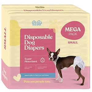 3 x Comfortable Female Dog Diapers - 12-Pack Super Absorbent Disposable Doggie Diapers - FlashDry Gel Technology & Wetness Indicator - Leakproof Diapers for Dogs in Heat, Excitable Urination, Incontinence