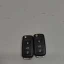 Key Fob Replacement Fits for 2012-2016 Volkswagen Jetta Passat Tiguan Beetle CC Eos Golf GTI Touarge VW Flip Key Remote Control Keyless Entry NBG010180T 5K0837202AK 4 Button (Set of 2)