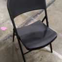 Amazon Basics Sturdy Foldable Plastic Chair, Portable, 350-Pound Capacity, Black, 6-Pack