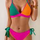 Aidonger Women's Bikini Set Shell Stitched Low Rise Two Piece Swimsuit Sexy (S)