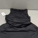 Kaximil Women's Ruffle Hem Boat Neck Mini Dress Sleeveless Ruched Corset Short Party Dresses (Large, Black)