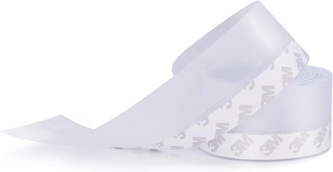 TAROSE Weather Stripping, 33 Feet, Transparent, 45MM, Silicone, Door Seal, Window Seal (Lucent)